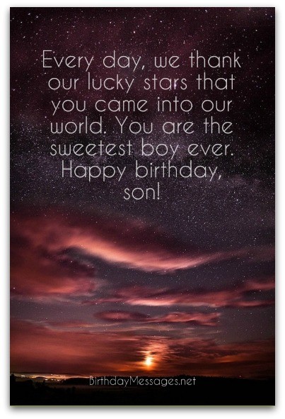 Every Day We Thank Our Son Birthday Wishes Every Day We Thank Our Son Birthday Wishes