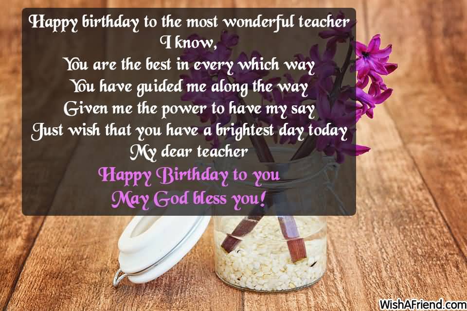 Happy Birthday To The Most Teacher Birthday Wishes Happy Birthday To The Most Teacher Birthday Wishes