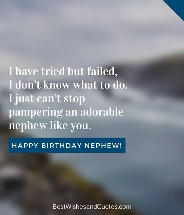 I Have Tried But Failed Nephew Birthday Wishes I Have Tried But Failed Nephew Birthday Wishes