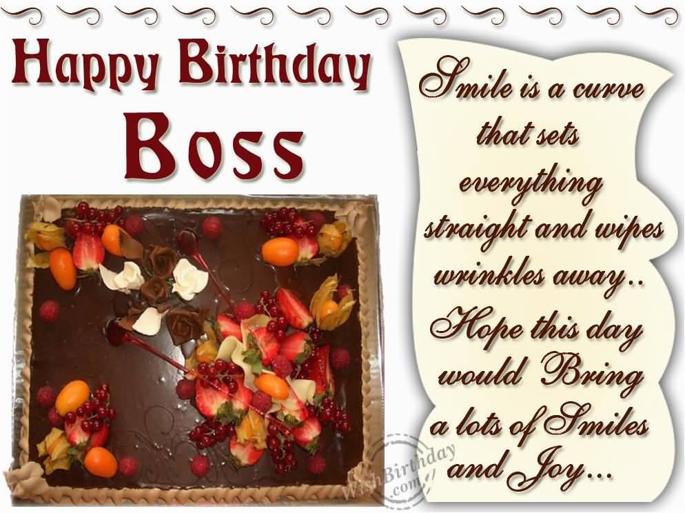 Smile Is A Cure That Boss Birthday Wishes Smile Is A Cure That Boss Birthday Wishes