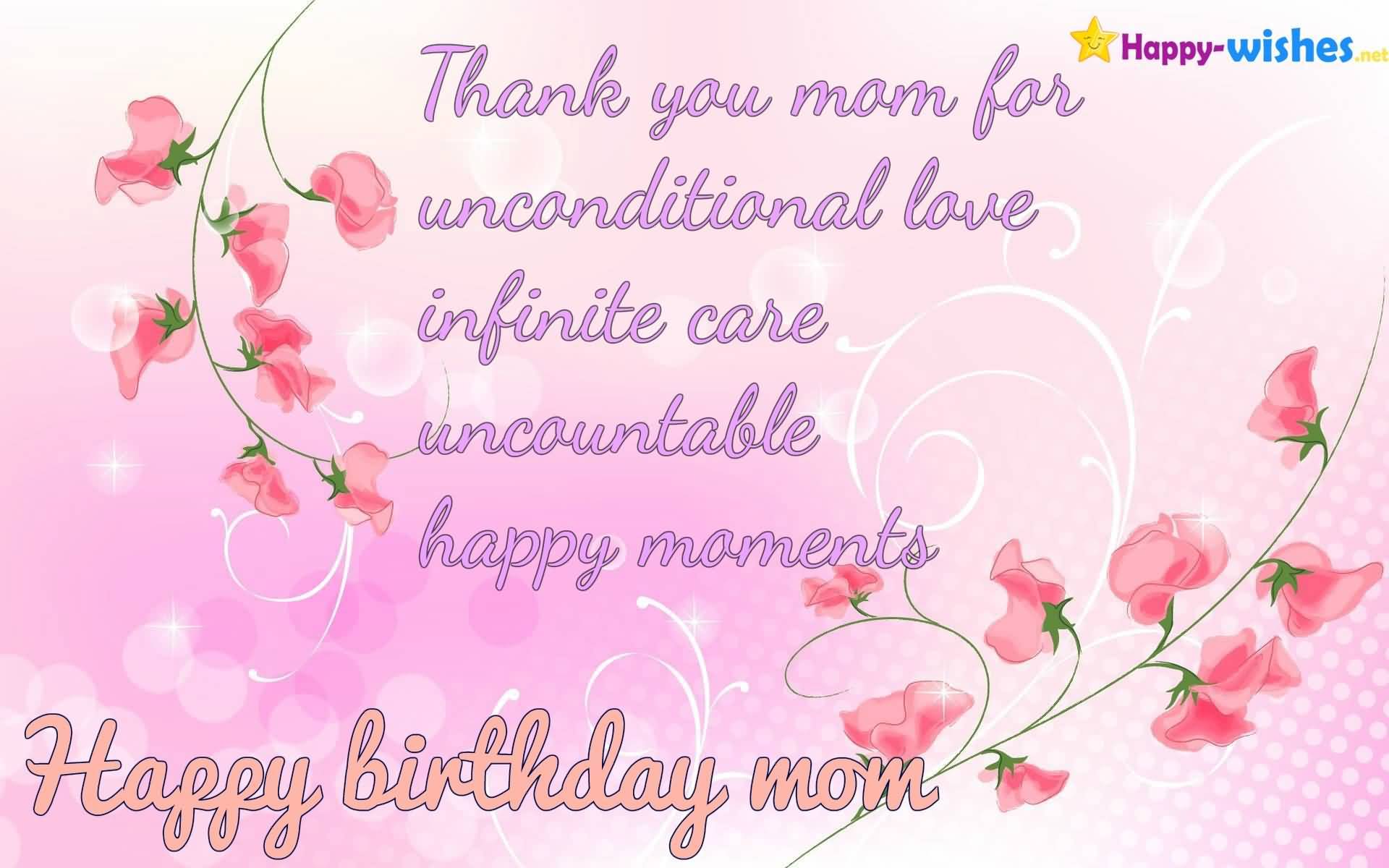Thank You Mom For Mother Birthday Wishes Thank You Mom For Mother Birthday Wishes