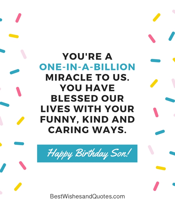 Youre A One In A Billion Son Birthday Wishes Youre A One In A Billion Son Birthday Wishes