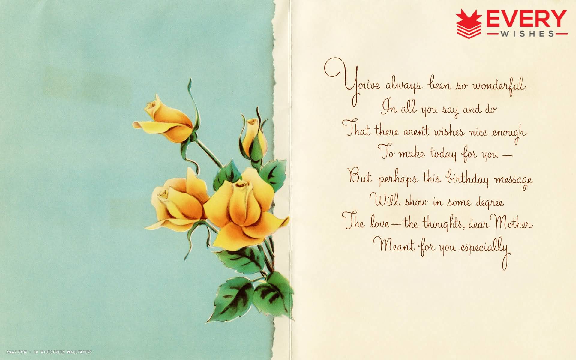 Youve Always Been So Beautiful Mother Birthday Wishes Youve Always Been So Beautiful Mother Birthday Wishes