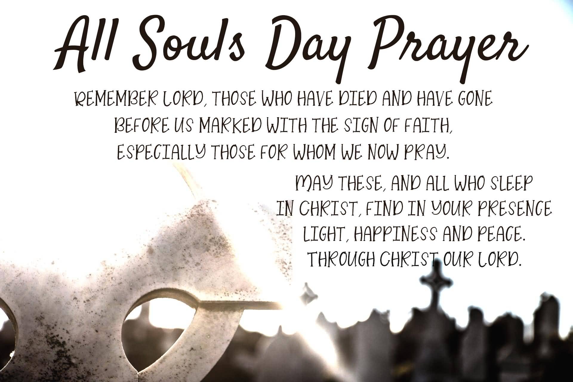 Remember Lord Those Who All Saints Day Wishes