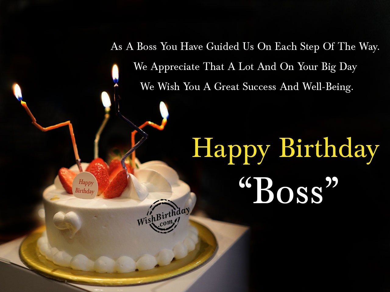 As A Boss You Have Guided Us ON Each Boss birthday wishes