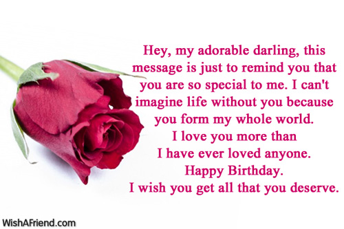 Hey my adorable darling this message is just to remind Boyfriend Birthday Wishes