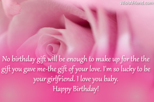 No birthday gift will be enough to make up Boyfriend Birthday Wishes