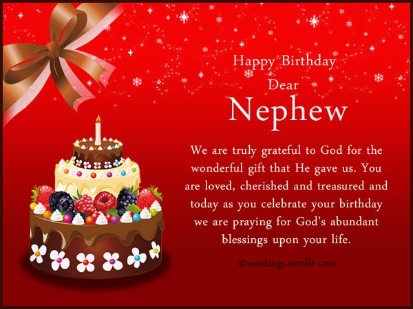 We are truly grateful to God for the wonderful gift Nephew Birthday Wishes