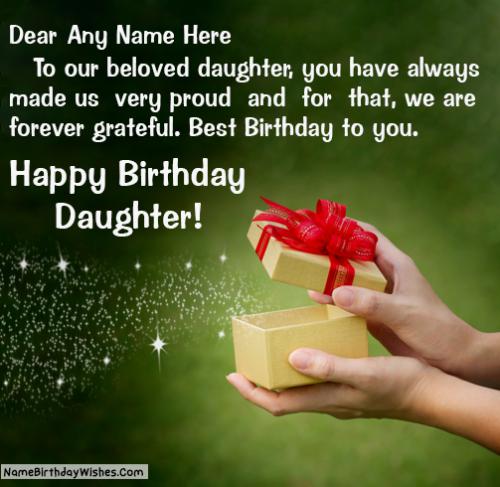 To Our Beloved Daughter Best Birthday To You